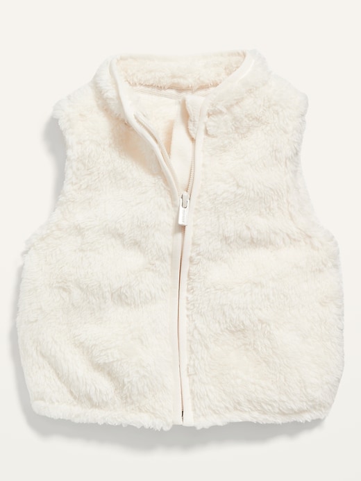View large product image 1 of 2. Unisex Sherpa Zip Vest for Baby