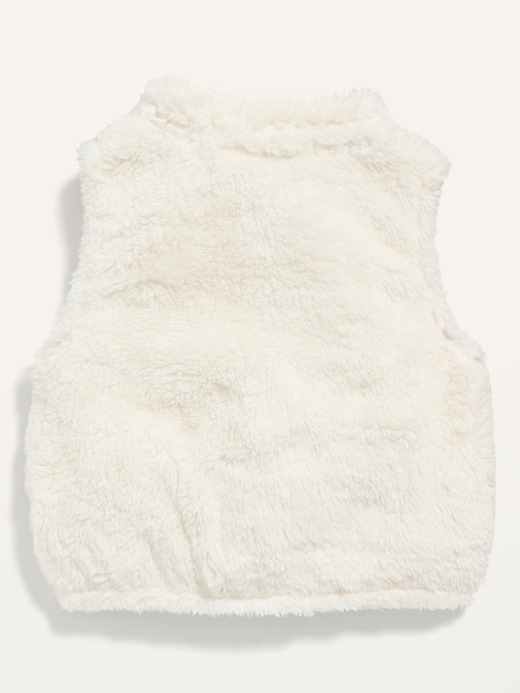 View large product image 2 of 2. Unisex Sherpa Zip Vest for Baby