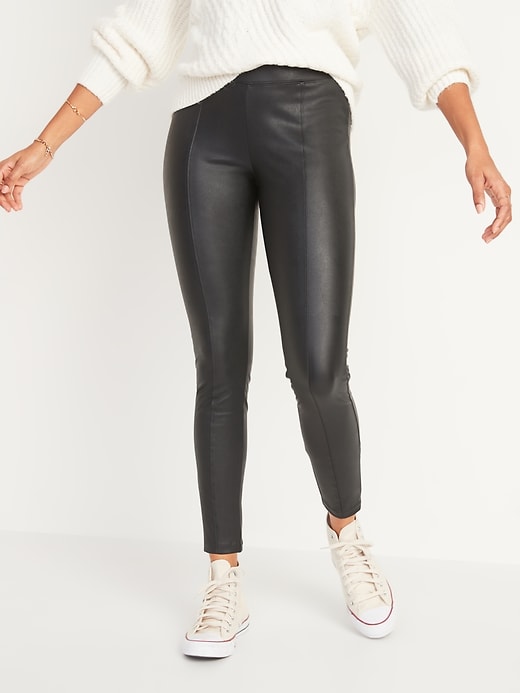 Image number 1 showing, High-Waisted Stevie Faux-Leather Pants for Women