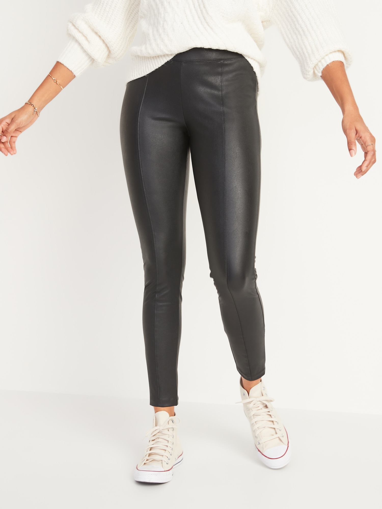 womens tall faux leather pants