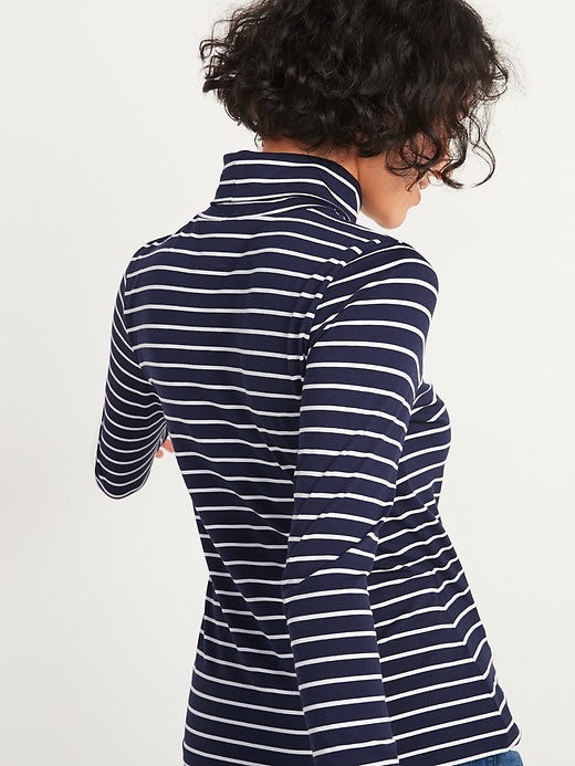 Image number 2 showing, Slim-Fit Long-Sleeve Turtleneck T-Shirt for Women