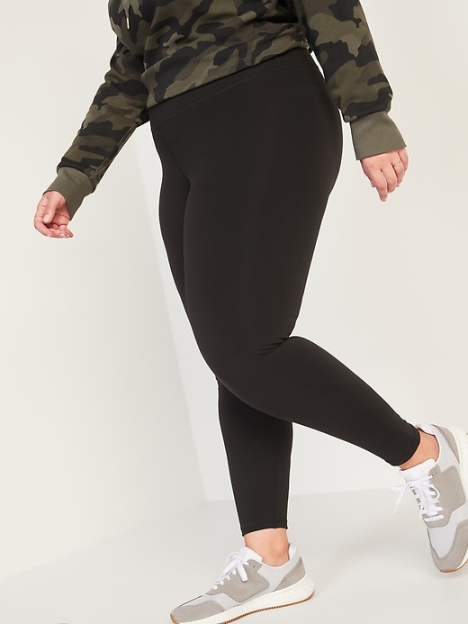 View large product image 1 of 2. High-Waisted PowerPress Plus-Size 7/8-Length Leggings