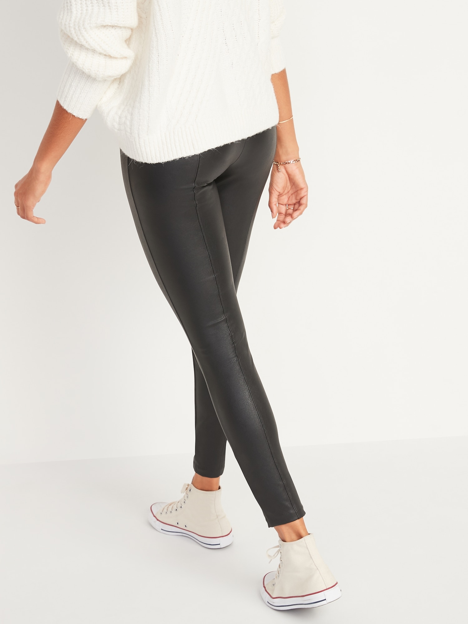 old navy leather pants