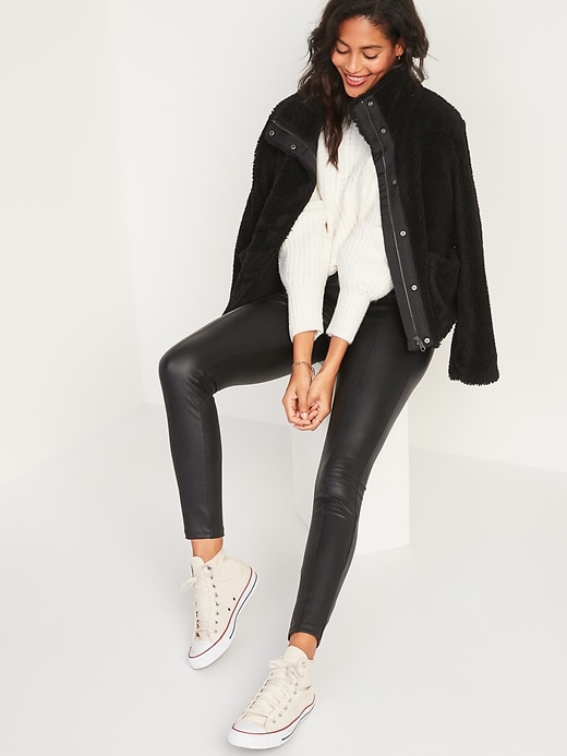 Image number 3 showing, High-Waisted Stevie Faux-Leather Pants for Women
