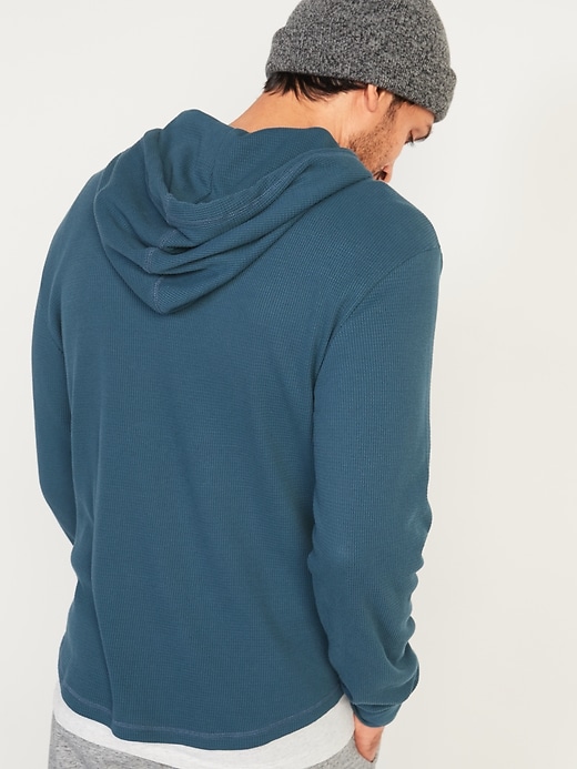 Image number 2 showing, Thermal-Knit Pullover Henley Hoodie
