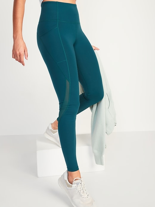 Old navy old navy mid rise elevate go dry iridescent leggings for