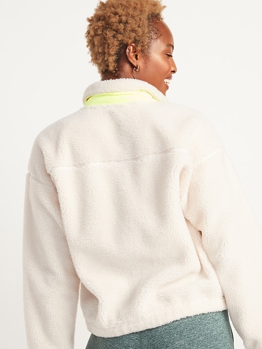 Image number 2 showing, Cozy Sherpa Snap-Front Flurry Crop Jacket