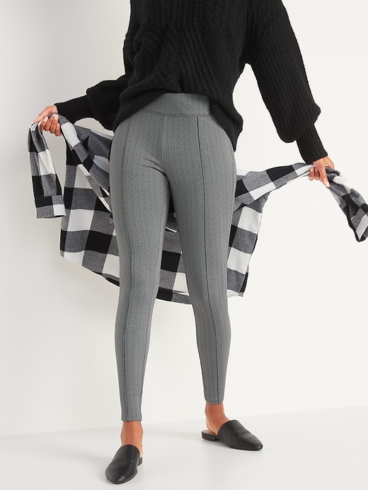 Image number 1 showing, High-Waisted Stevie Pintucked Patterned Pants for Women