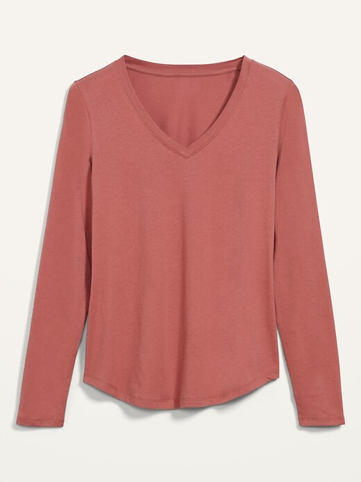 Image number 4 showing, EveryWear V-Neck Long-Sleeve Tee for Women
