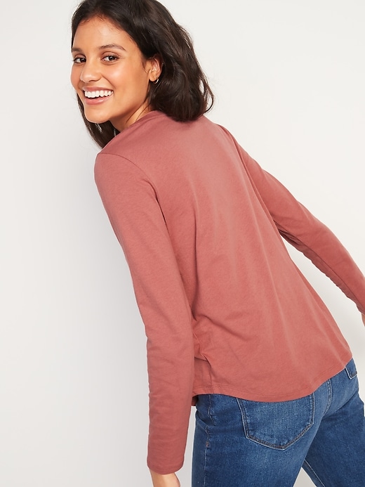 Image number 2 showing, EveryWear V-Neck Long-Sleeve Tee for Women