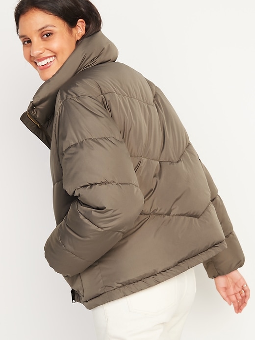 Image number 2 showing, Quilted Utility Puffer Jacket for Women