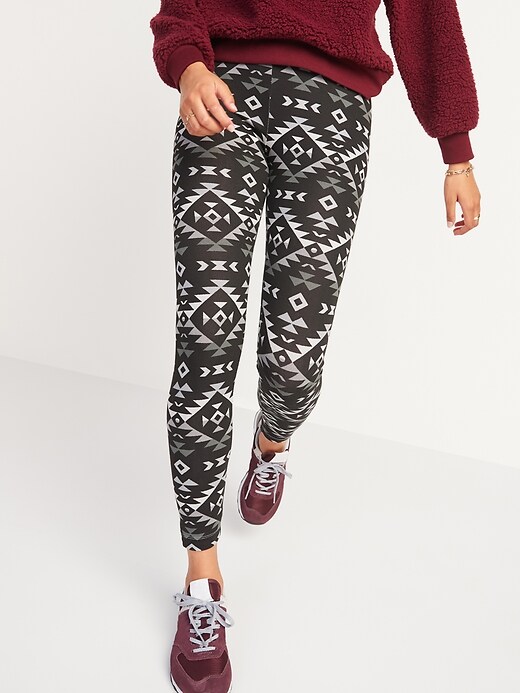 View large product image 1 of 4. High-Waisted Printed Leggings For Women