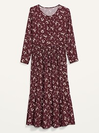 View large product image 3 of 3. Floral-Print Button-Front Maxi Swing Dress for Women