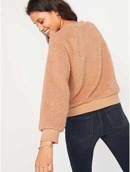 old navy sherpa sweatshirt