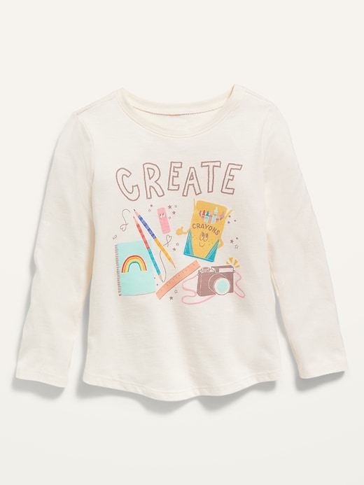Long-Sleeve Graphic Tee for Toddler Girls | Old Navy