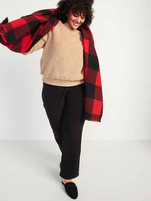 Image number 3 showing, Mid-Rise Cozy Micro Performance Fleece Plus-Size Pajama Pants