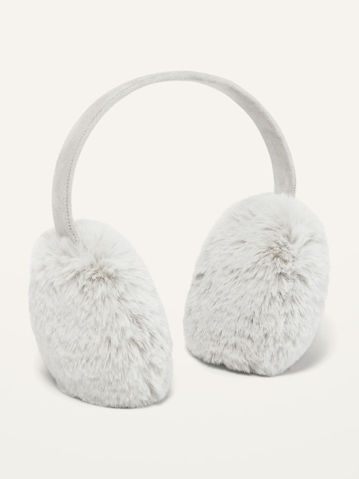 View large product image 2 of 2. Cozy Faux-Fur Ear Muffs For Women