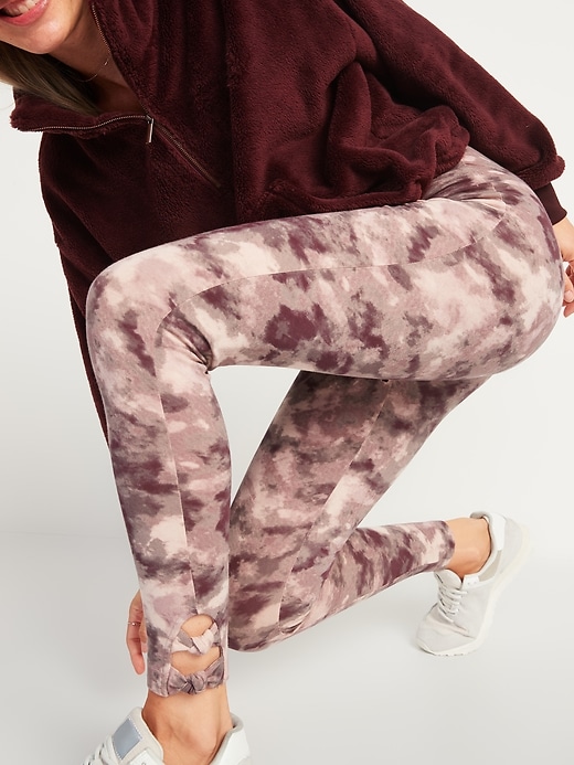 Image number 3 showing, High-Waisted Jersey Side-Knot Leggings For Women