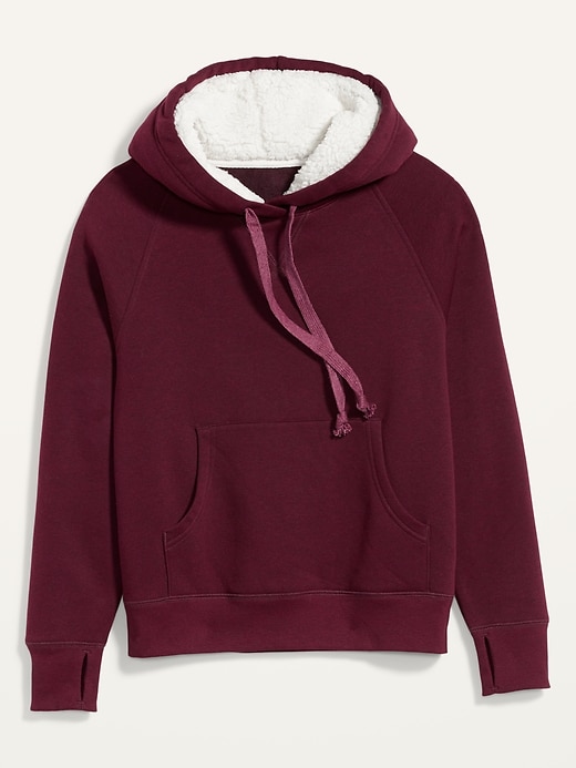 View large product image 2 of 2. Cozy French Terry Pullover Hoodie for Women