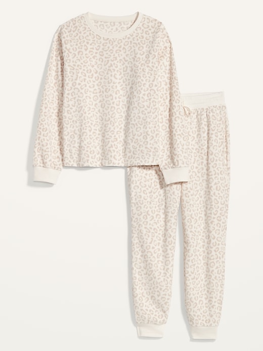 Patterned Micro Performance Fleece Pajama Set for Women | Old Navy