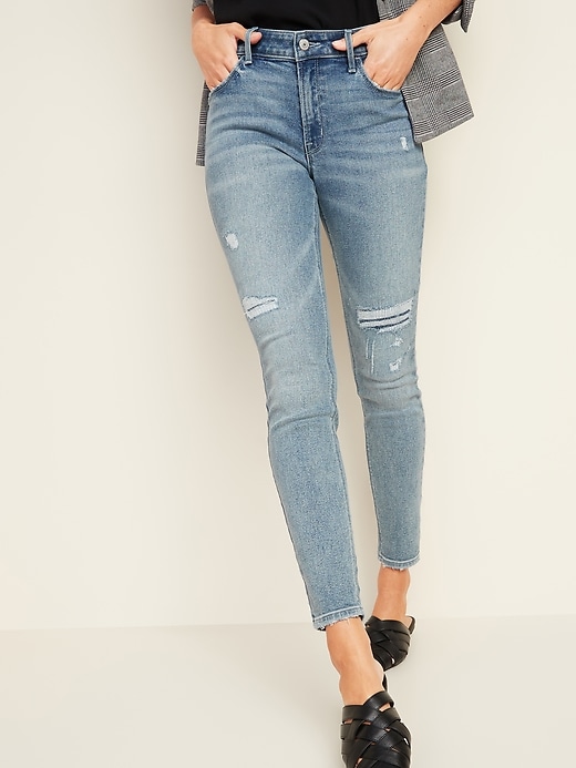Image number 5 showing, Mid-Rise Rockstar Super Skinny Rip & Repair Jeans for Women