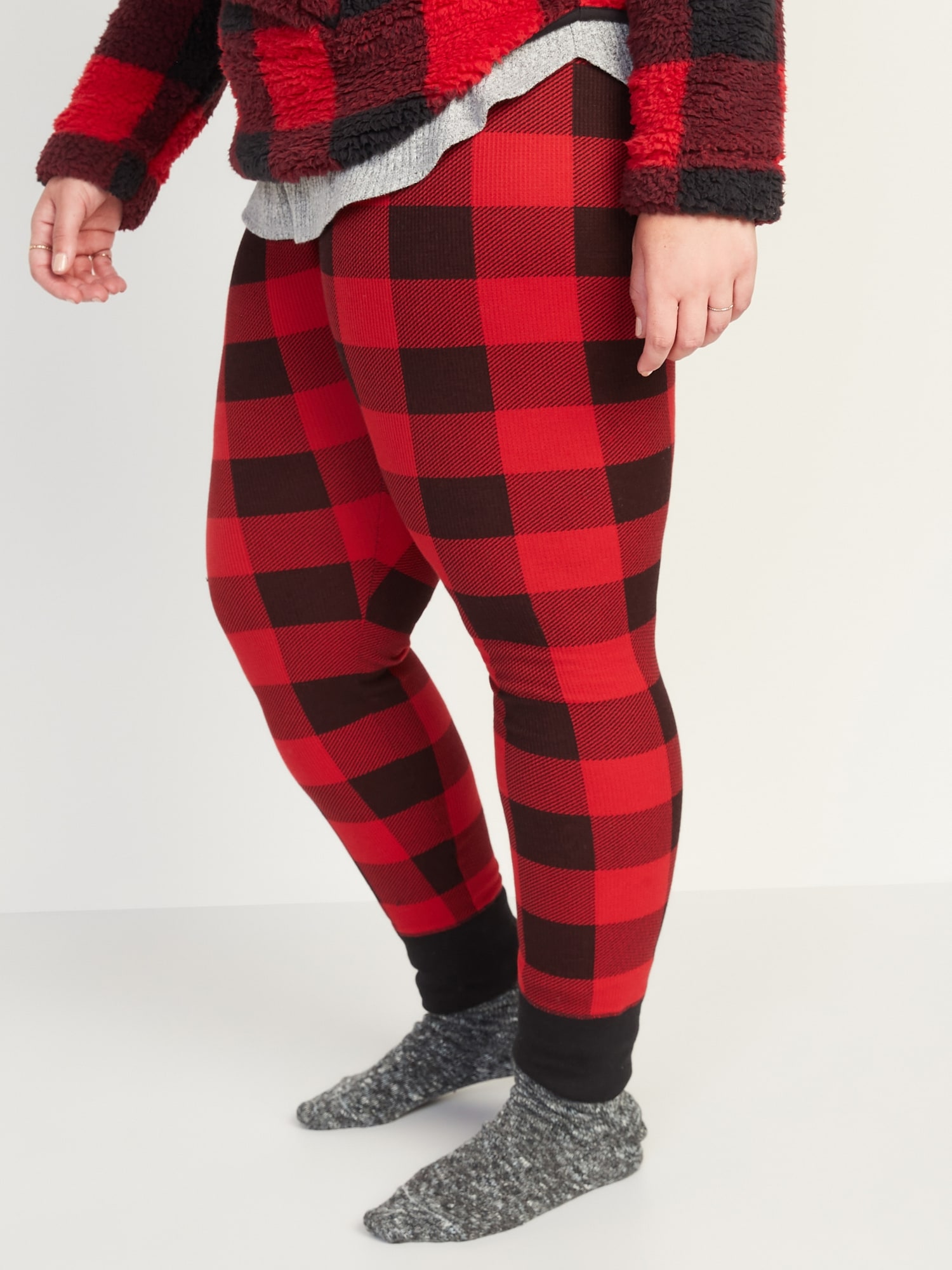 Buffalo plaid clearance leggings plus size