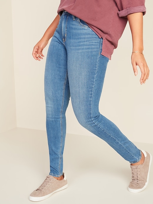 Image number 1 showing, High-Waisted Rockstar Super Skinny Studded Jeans for Women
