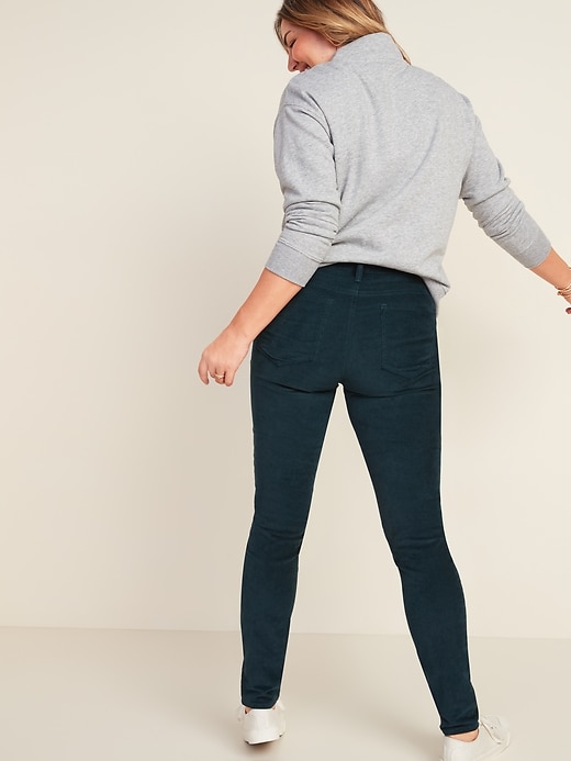 Image number 2 showing, Mid-Rise Rockstar Super Skinny Pop-Color Corduroy Pants for Women