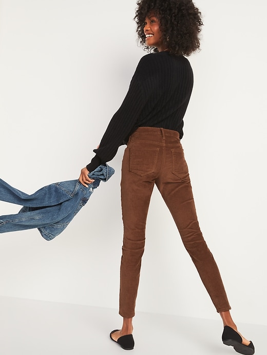 Image number 6 showing, Mid-Rise Rockstar Super Skinny Pop-Color Corduroy Pants for Women