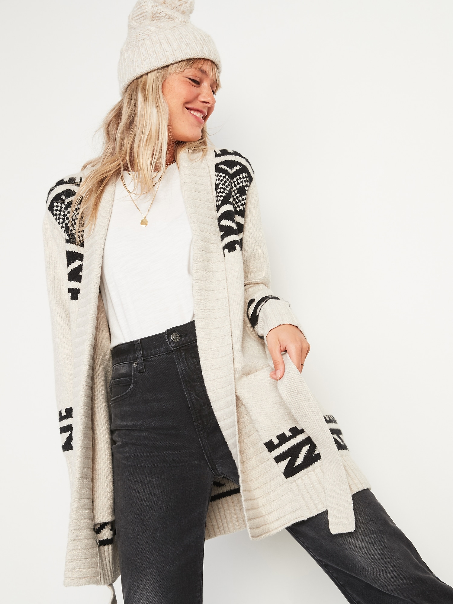 Tie cardigan outlet sweater