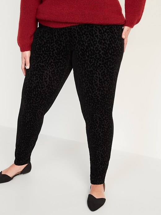 High-Waisted Stevie Secret-Slim Leopard-Print Plus-Size Pants | Old Navy