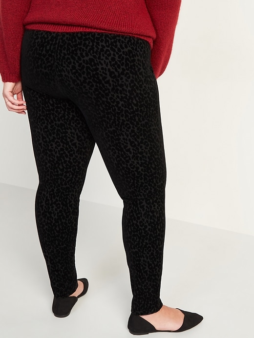 Image number 2 showing, High-Waisted Stevie Secret-Slim Leopard-Print Plus-Size Pants