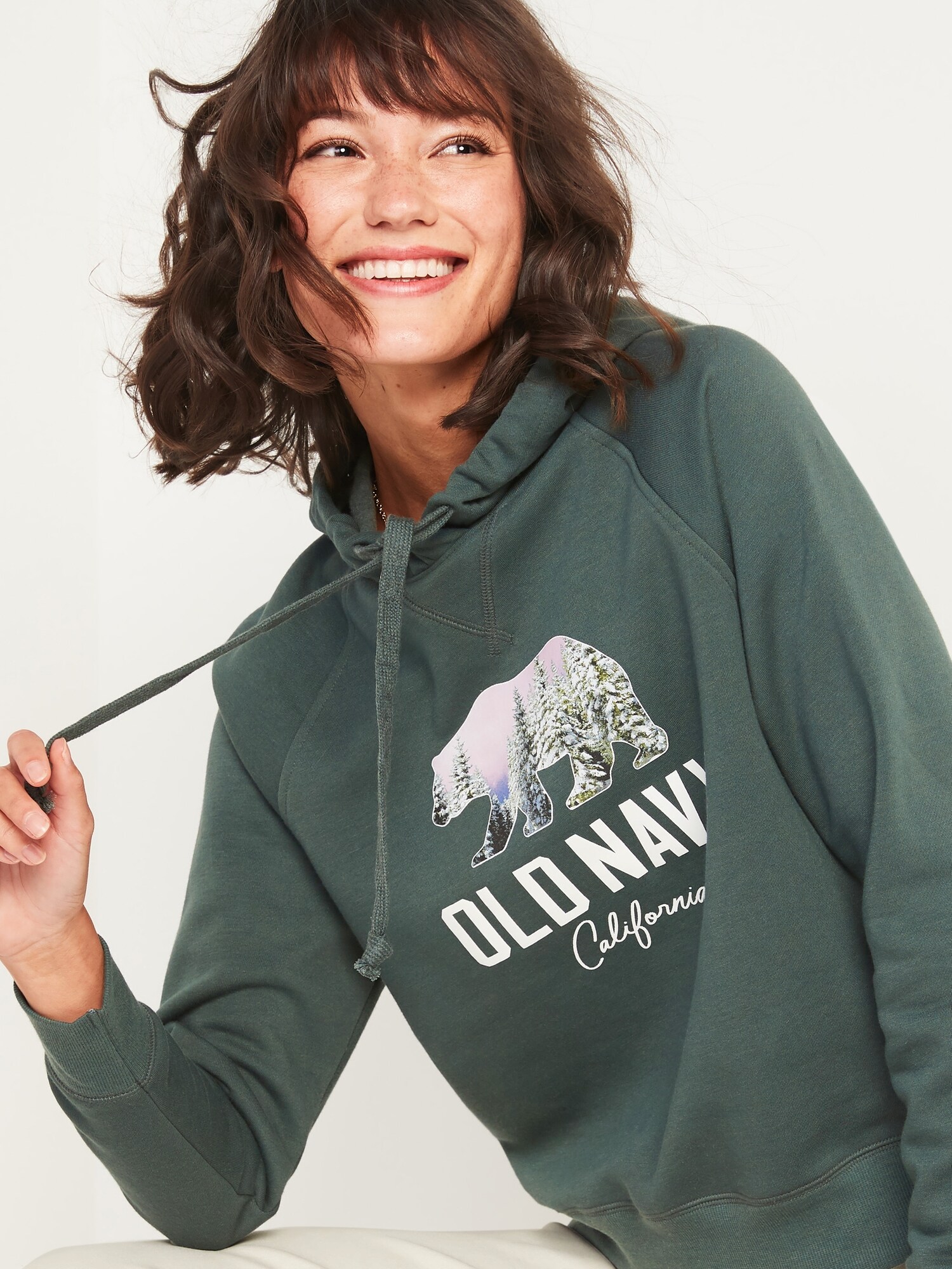 Logo Graphic Pullover Hoodie for Women Old Navy