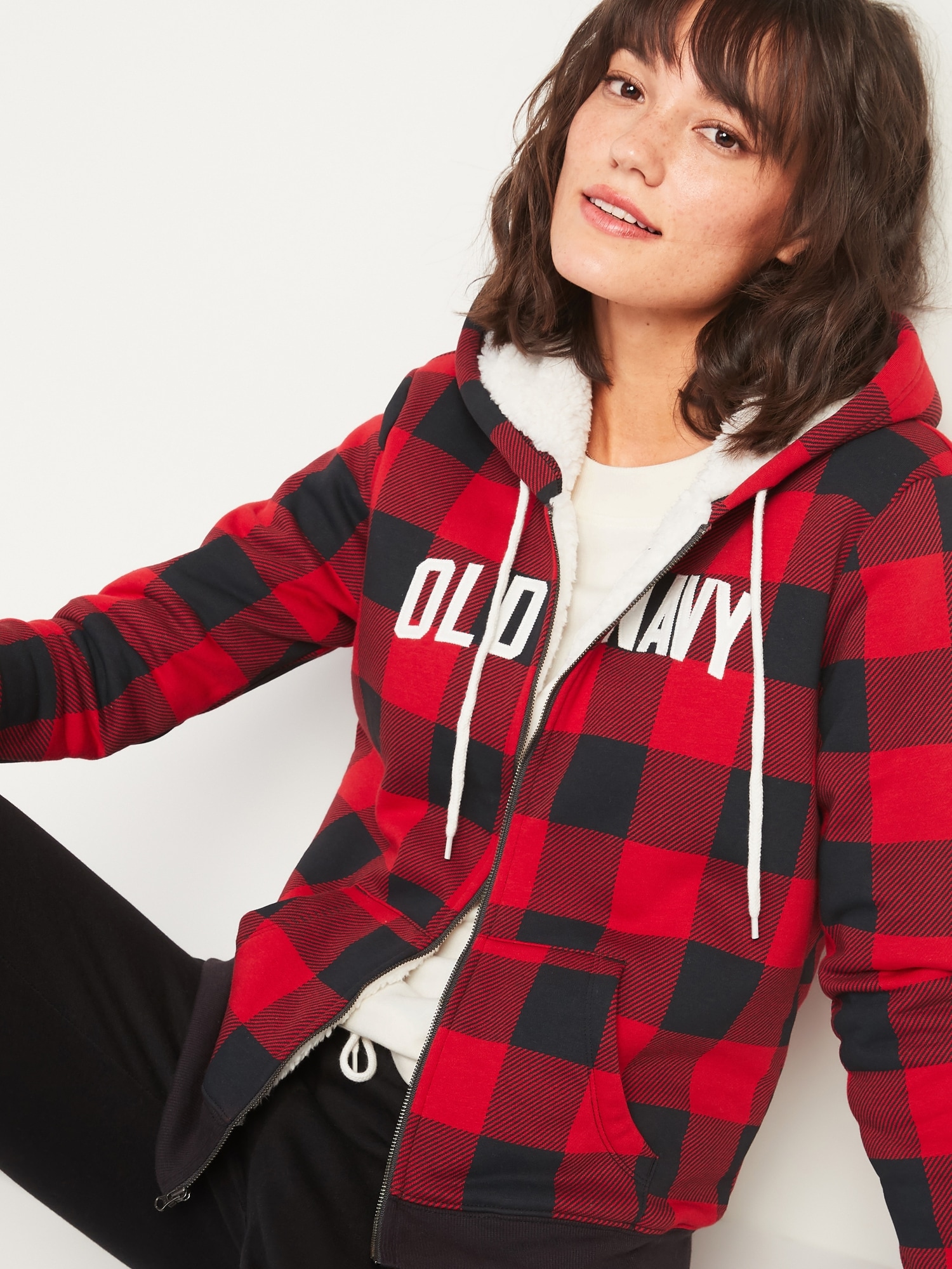 Old navy sherpa online hoodie women's