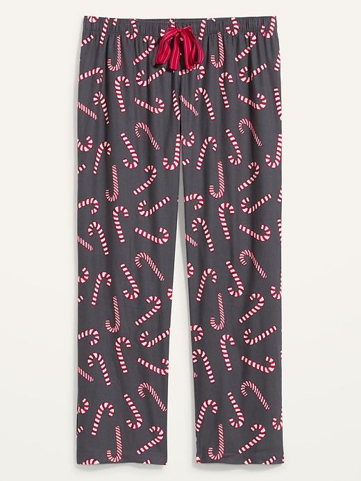 View large product image 2 of 2. Patterned Flannel Plus-Size Pajama Pants