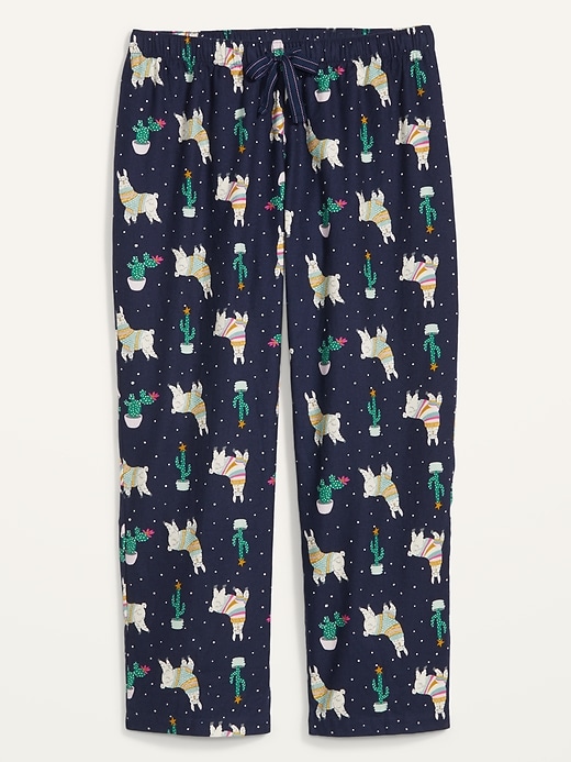 View large product image 2 of 2. Patterned Flannel Plus-Size Pajama Pants
