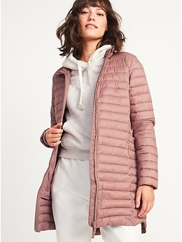 Go-H20 Water-Resistant Long Narrow-Channel Puffer Jacket for Women | Old  Navy
