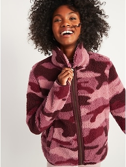 Cozy Sherpa Zip-Front Jacket for Women