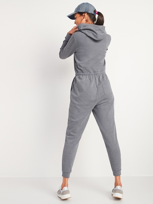 Image number 2 showing, Cozy Zip-Front Hoodie Jumpsuit