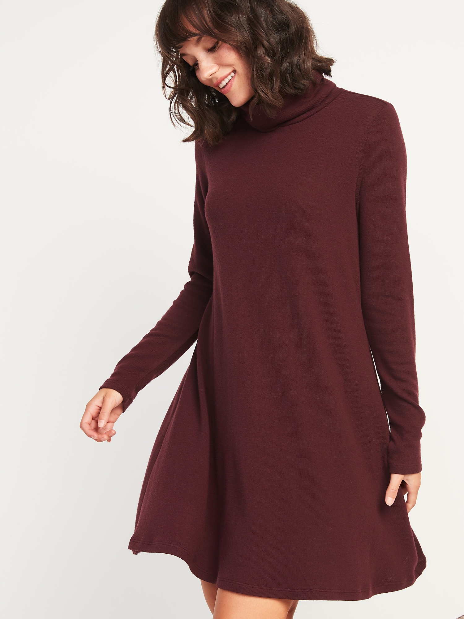 Turtle Neck Swing Dress