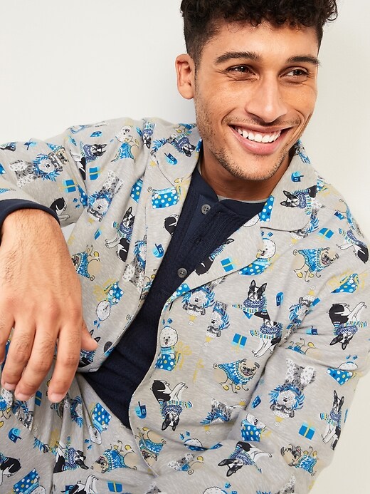 Old Navy Patterned Flannel Pajama Sets for Men. 1