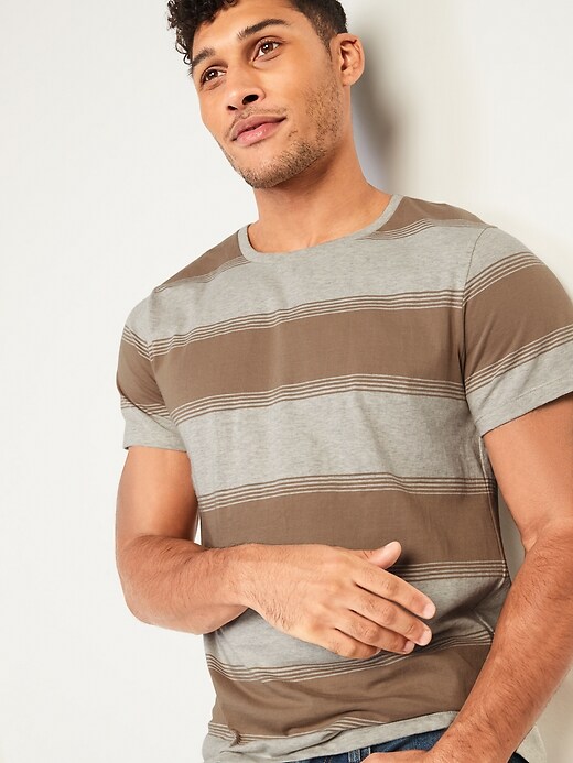 Image number 1 showing, Soft-Washed Striped Crew-Neck Tee