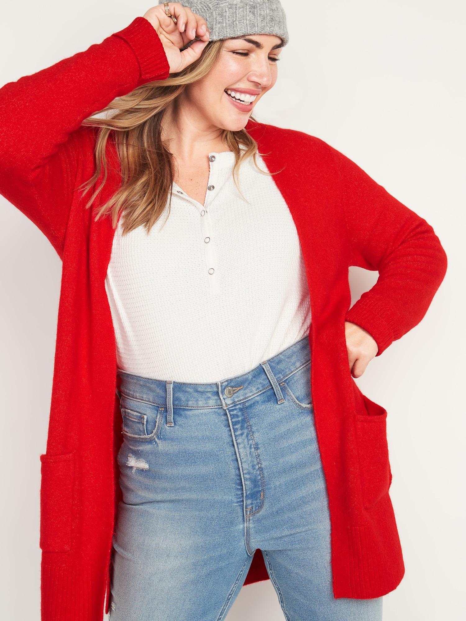 old navy red sweater