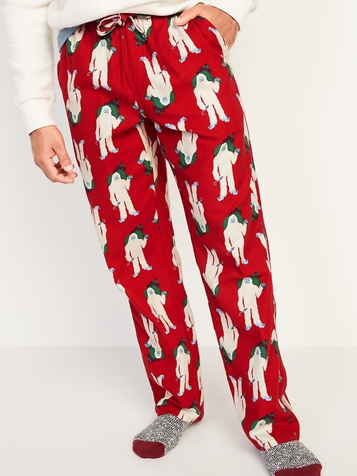 View large product image 1 of 2. Printed Flannel Pajama Pants