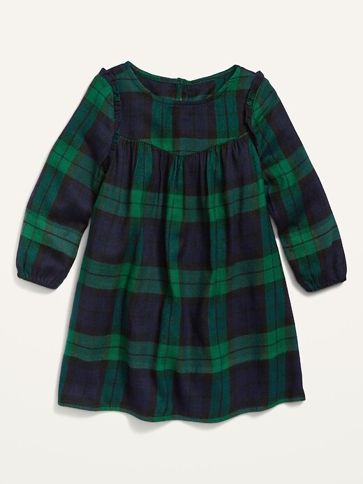 View large product image 2 of 2. Printed Flannel Dress for Toddler Girls