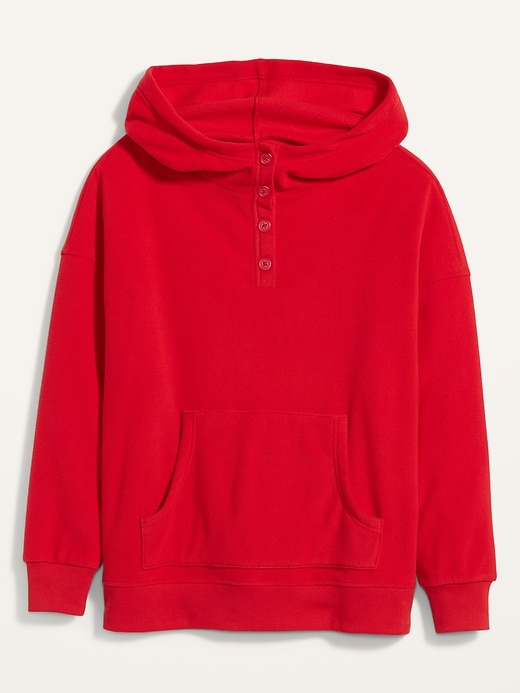 View large product image 2 of 2. Micro Performance Fleece Henley Hoodie