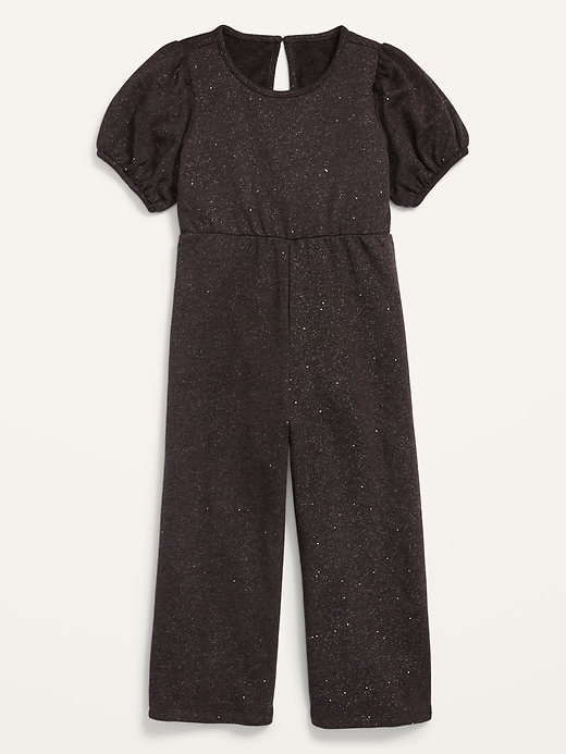 View large product image 2 of 2. Balloon-Sleeve Sparkle Jumpsuit for Girls