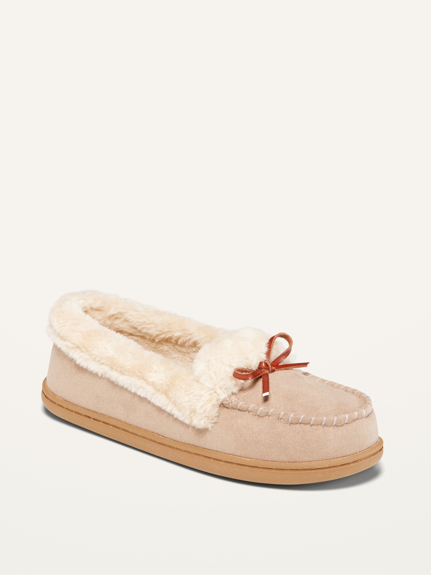 faux suede moccasin slippers