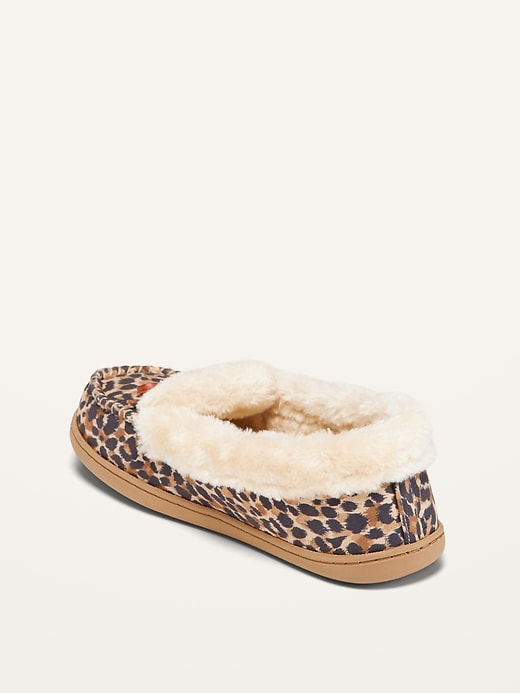 Image number 3 showing, Water-Repellent Faux-Fur-Lined Moccasin Slippers