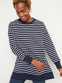 navy blue tunic sweatshirt